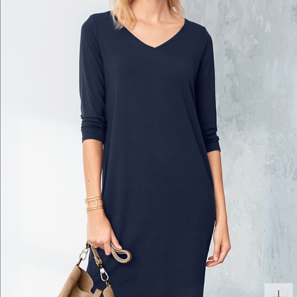 Eileen Fisher Jersey V Neck Dress size Small